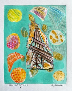 París Francia, Torre Eiffel, Dama de Hierro I, Arte sobre Diseño Obra sobre Papel