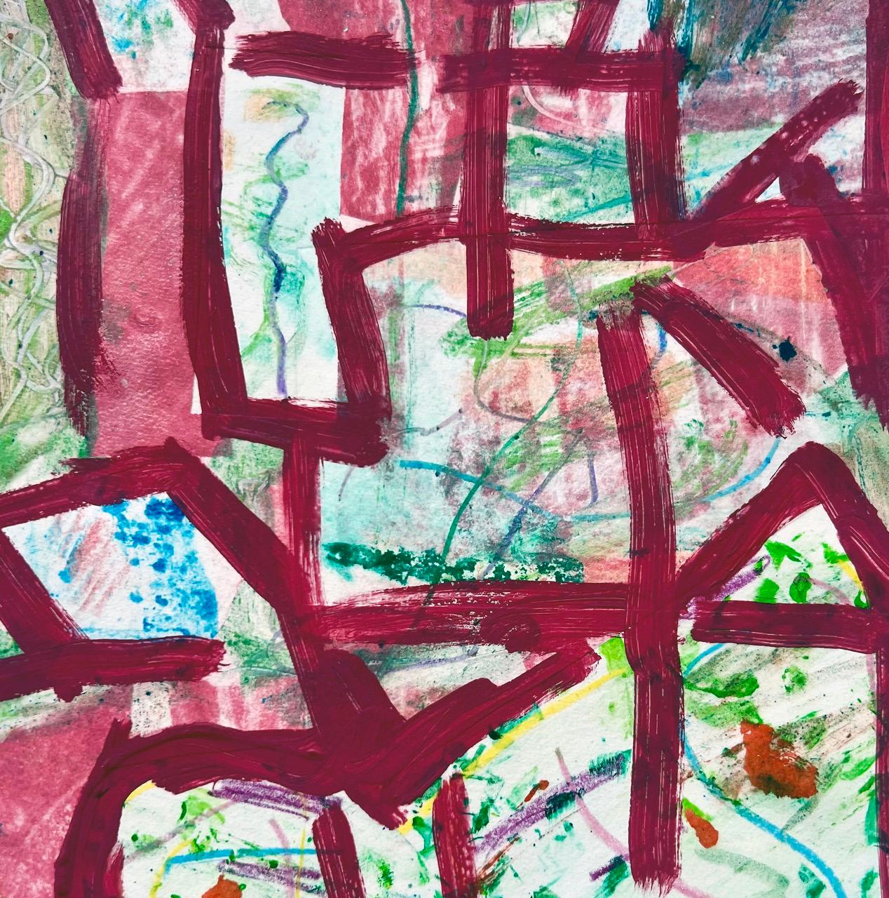 No Tiene Que Ser Perfecto, Arte Abstracto Atrevido sobre Diseño Original sobre Papel en venta 2