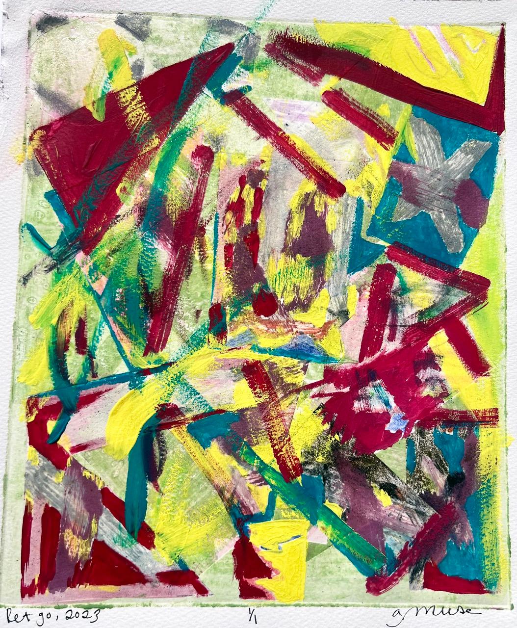 a.muse Abstract Print - Let Go, Abstract Art on Watercolor Paper, Emerging Art