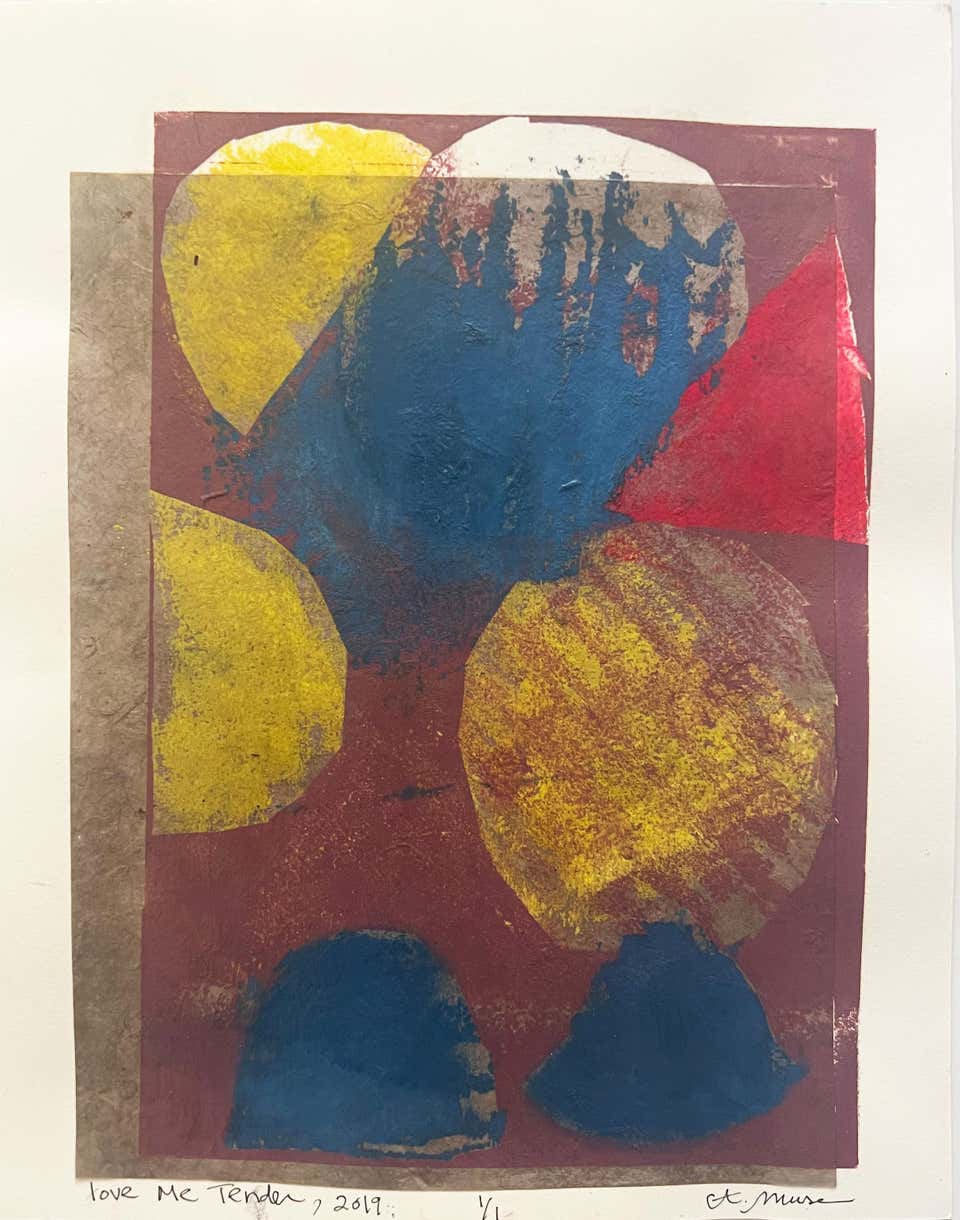 Abstract Monotypes a.muse - Flowers, Monotype, Contemporary Abstract Color Work on Paper ...