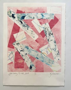 Positively Pink, One-of-a-Kind Abstract Art on Paper