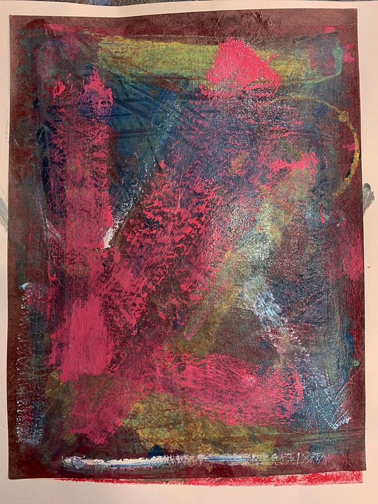 a.muse - Tell Me, Unique Monotype, Contemporary Abstract Work on Paper ...