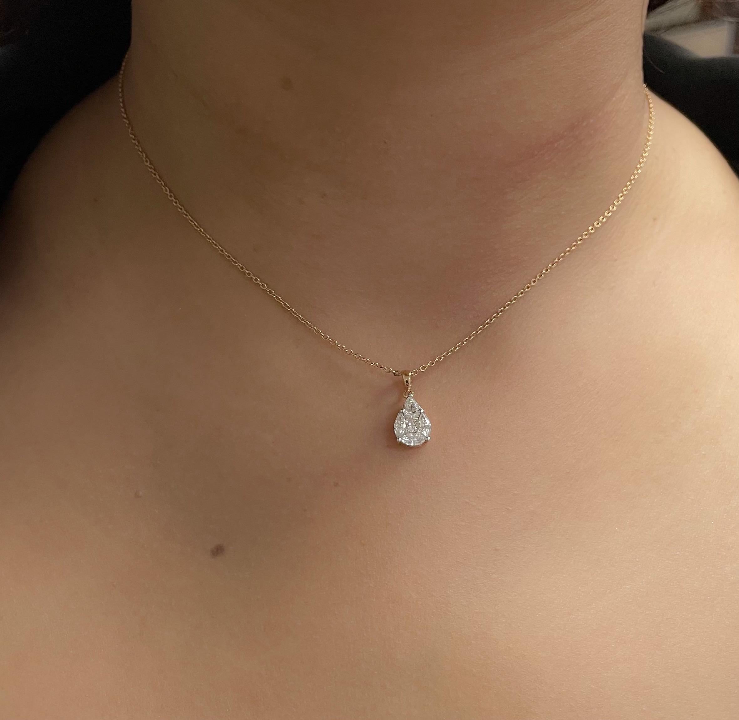pear diamond necklace
