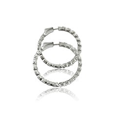 Amwaj Creolen aus 18 Karat Weißgold und Diamanten