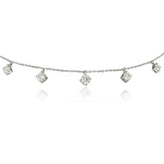 Amwaj 18 Karat White Gold and Round Diamonds Choker