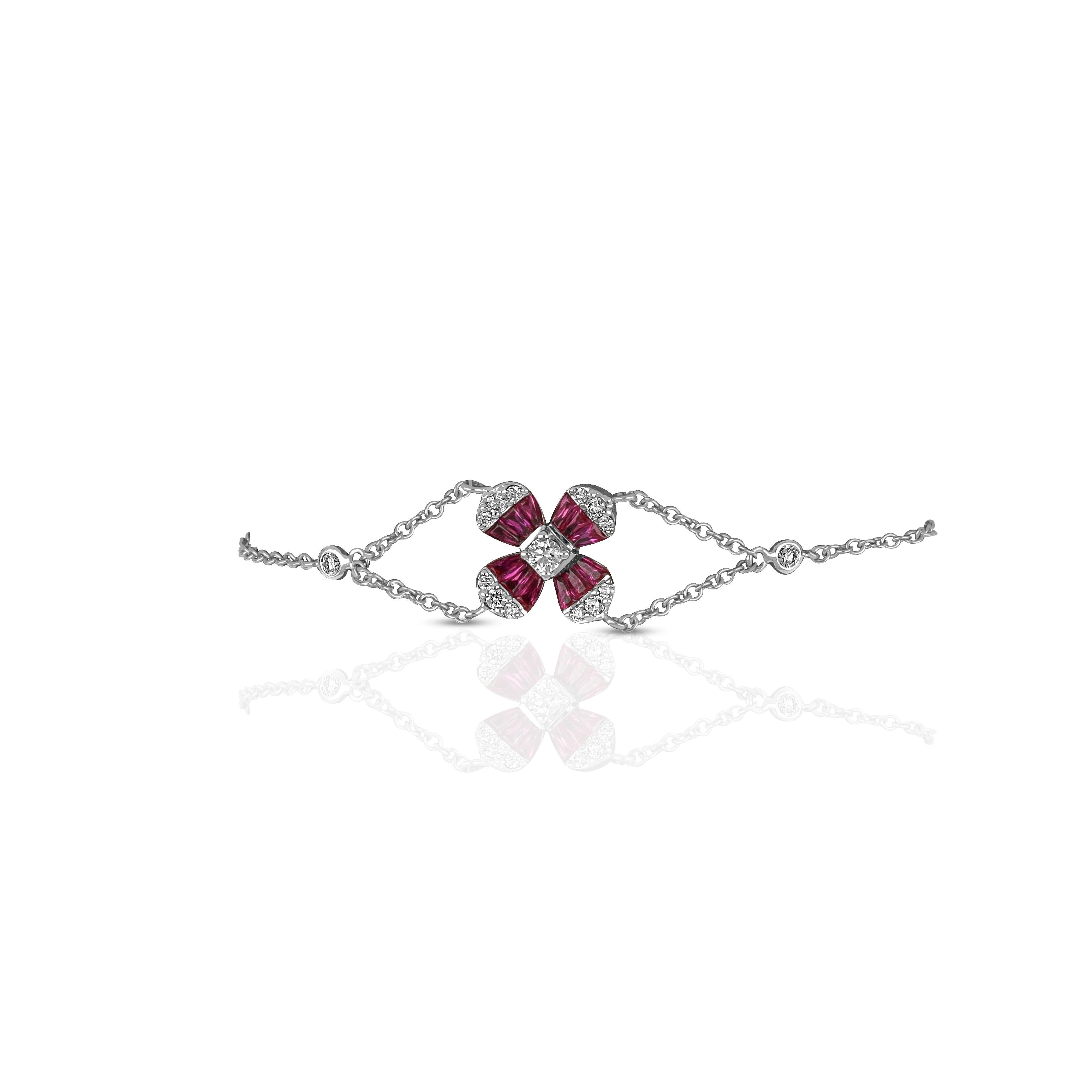 ruby flower bracelet