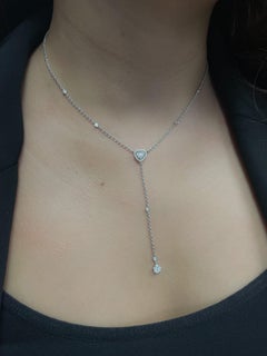 Amwaj 18 Karat White Gold Pendant with Multi-Cut Diamonds