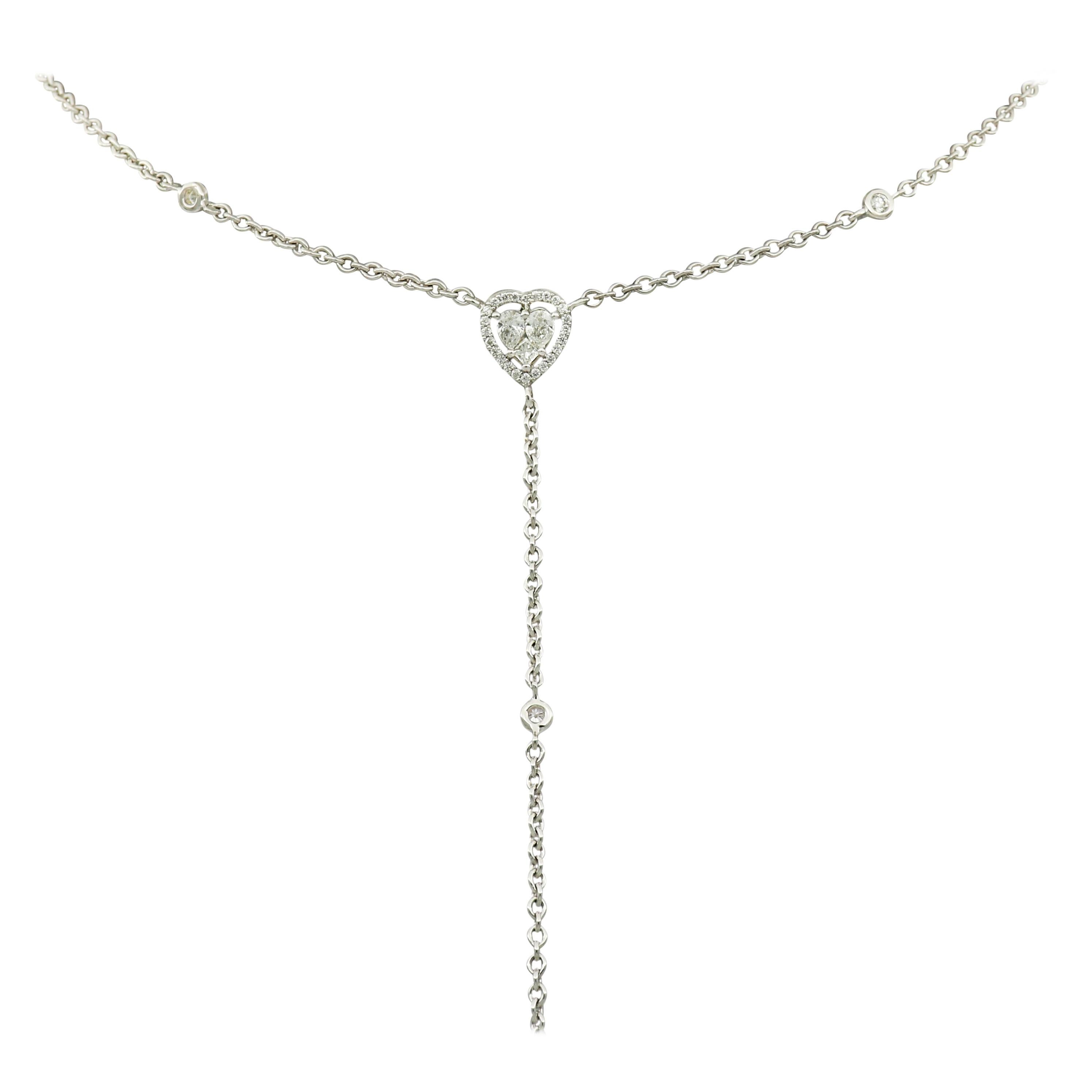 Amwaj Pendentif en or blanc 18 carats avec diamants multi-couches en vente