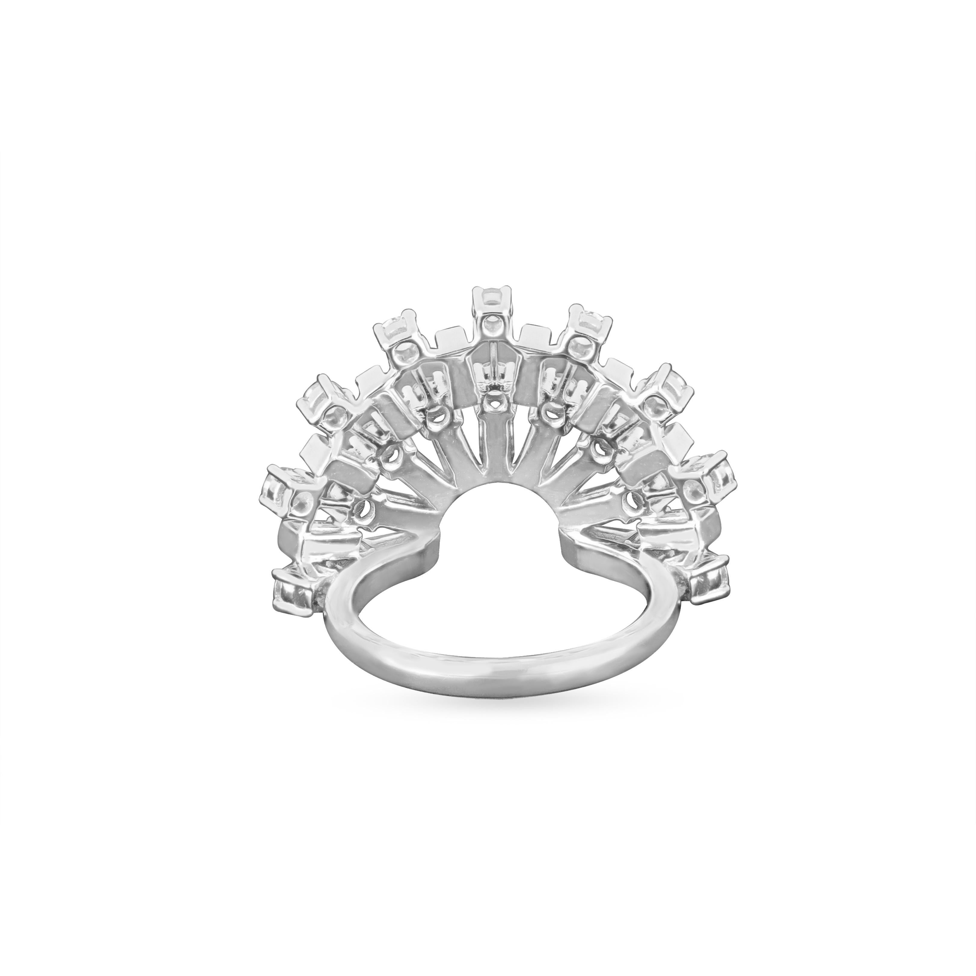 in vendita:  Anello Amwaj in oro bianco 18 carati, The Eclipse con diamanti taglio baguette e tondo 3