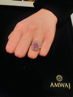 Amwaj 18 Karat White Gold Ring with Diamonds