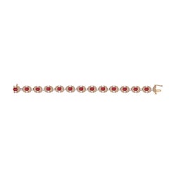 Amwaj Jewellery 18K Rose Gold Bracelet with Round, Baguette and Princess Diamond