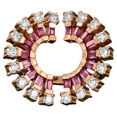 Amwaj Jewellery Ring aus 18 Karat Roségold mit Rhodolith  und Diamanten im Rundschliff .