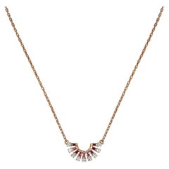 Amwaj Jewellery en or rose 18 carats avec rhodolite et diamants taille ronde
