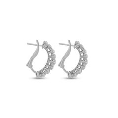 Amwaj Jewellery 18k White Gold Marquise and Emerald Cut Diamond Earrings