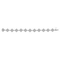 Amwaj Jewellery Armband aus 18 Karat Weißgold mit rundem und Diamanten im Prinzessinnenschliff
