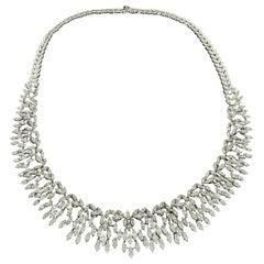 Amwaj Jewellery Marquise Diamond Illusion Set in 18 Karat White Gold