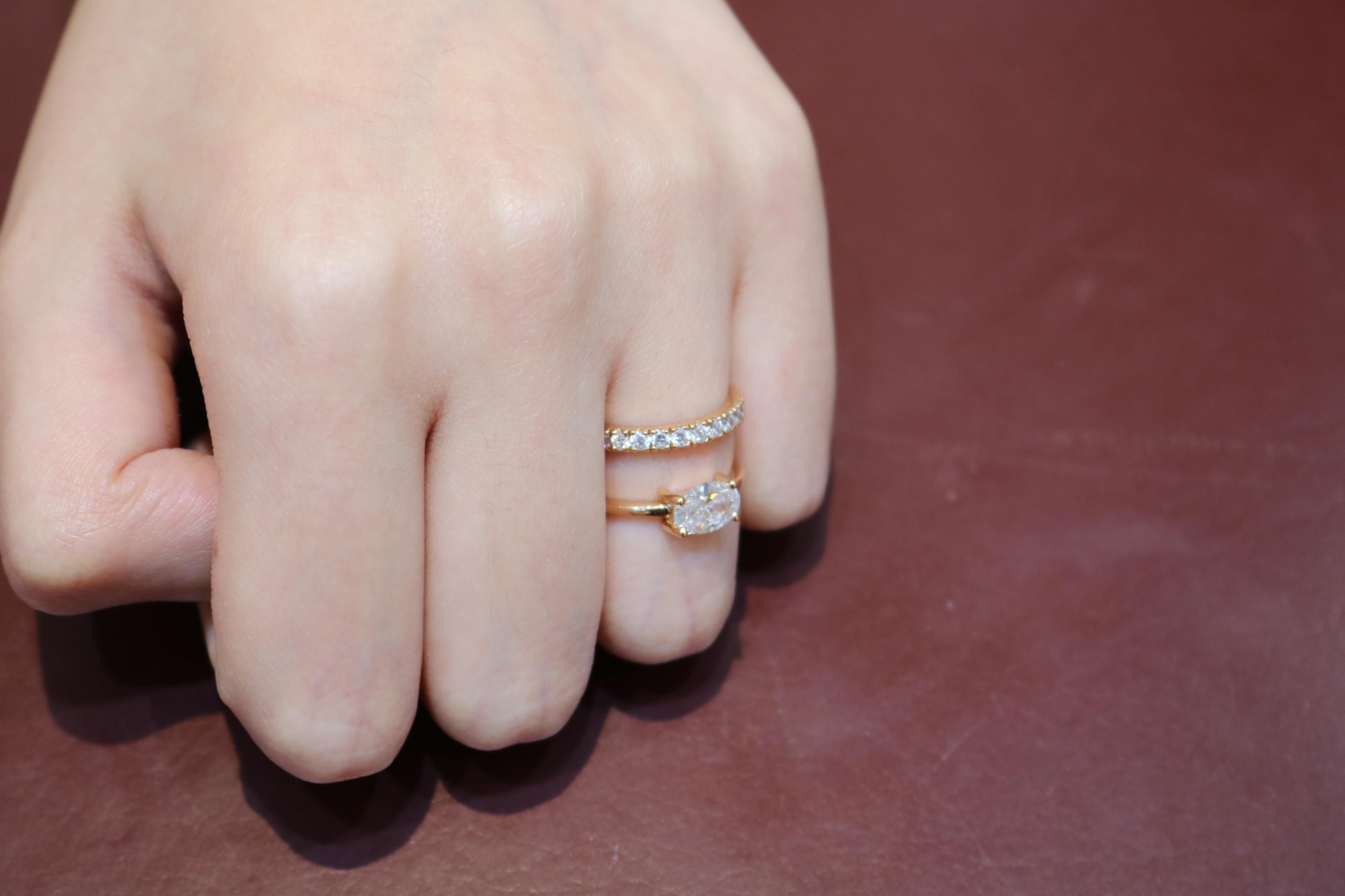 Oval Cut Oval Shape Diamond Ring For Sale