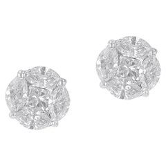 Round Diamond Stud Earrings