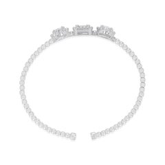 Amwaj Jewelry Baguette and Round Cut Diamond Bracelet