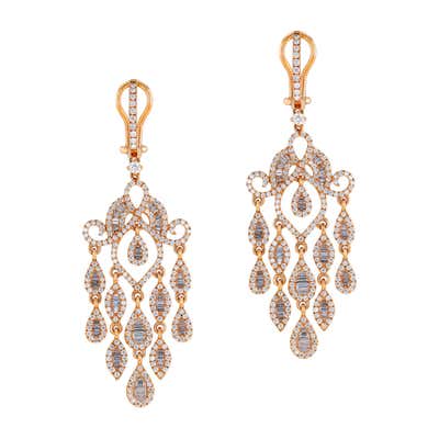 Diamond, Pearl and Antique Chandelier Earrings - 1,721 For Sale at ...
