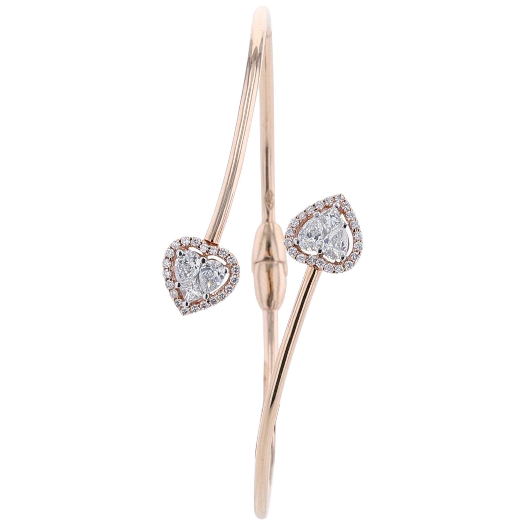 Amwaj Rose Gold 18 Karat Bracelet with Diamonds