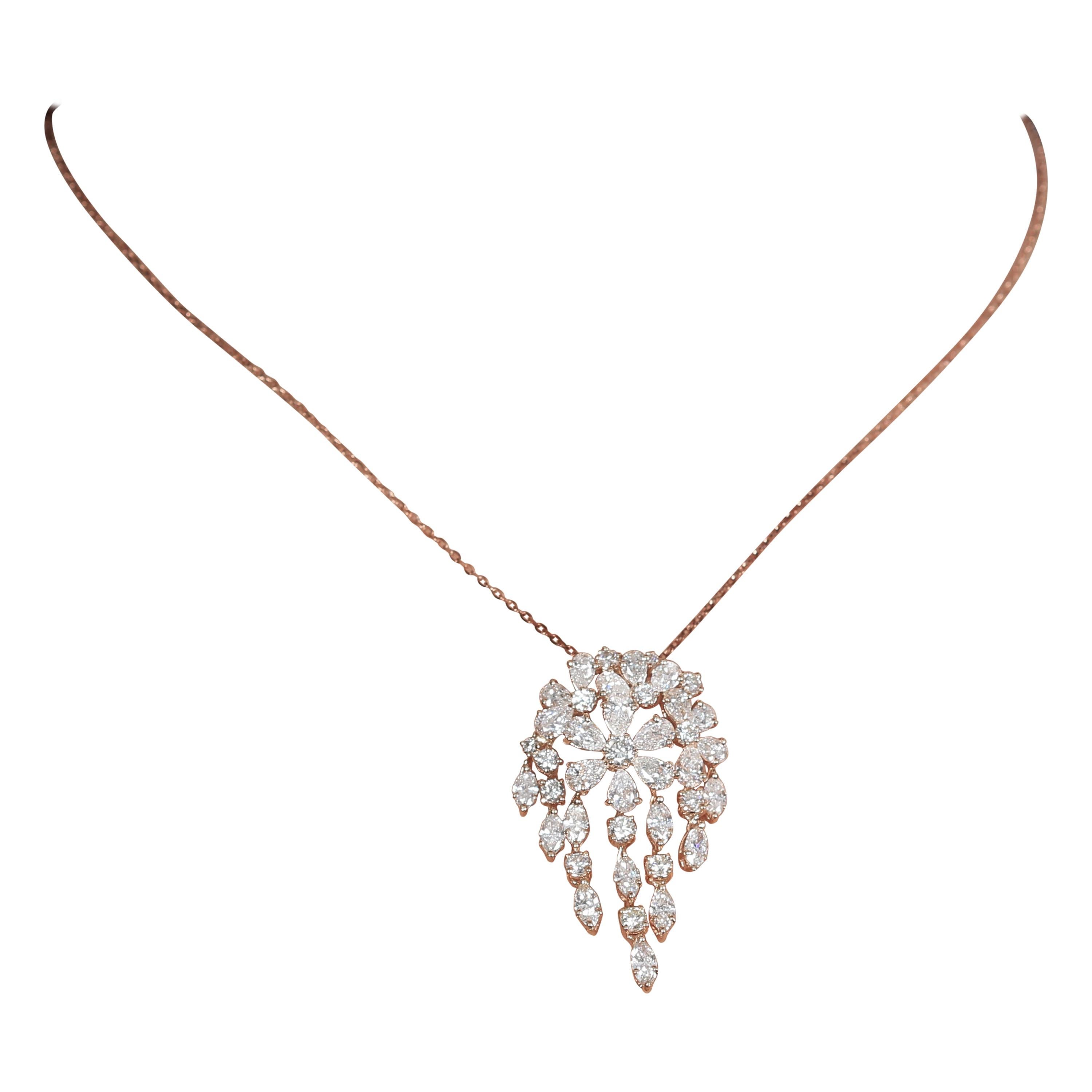 Amwaj Rose Gold 18 Karat Pendant with Diamond