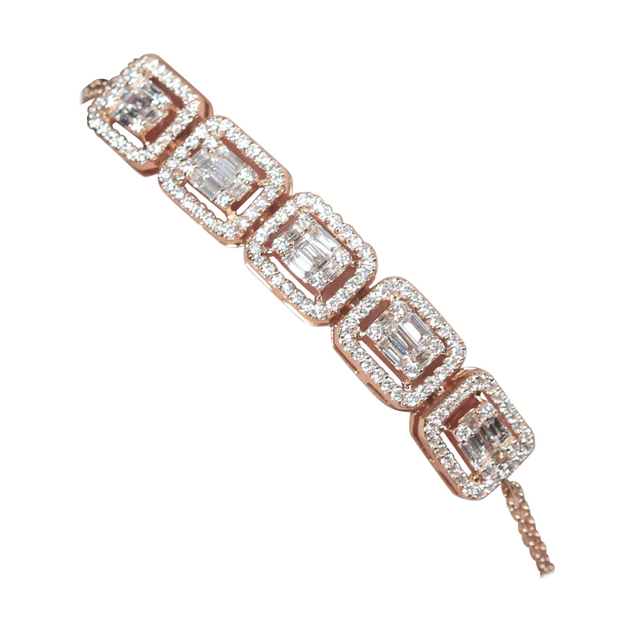 Amwaj Rose Gold 18 Karat with Diamonds Bracelet For Sale