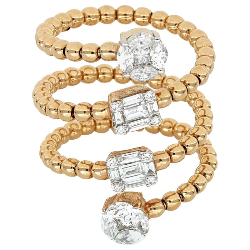 Mod Kinetic Ring Gold with Diamonds at 1stDibs