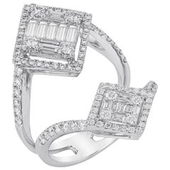 Amwaj White Gold 18 Karat Ring with Diamonds