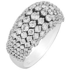 Amwaj Bague en or blanc 18 carats avec diamants