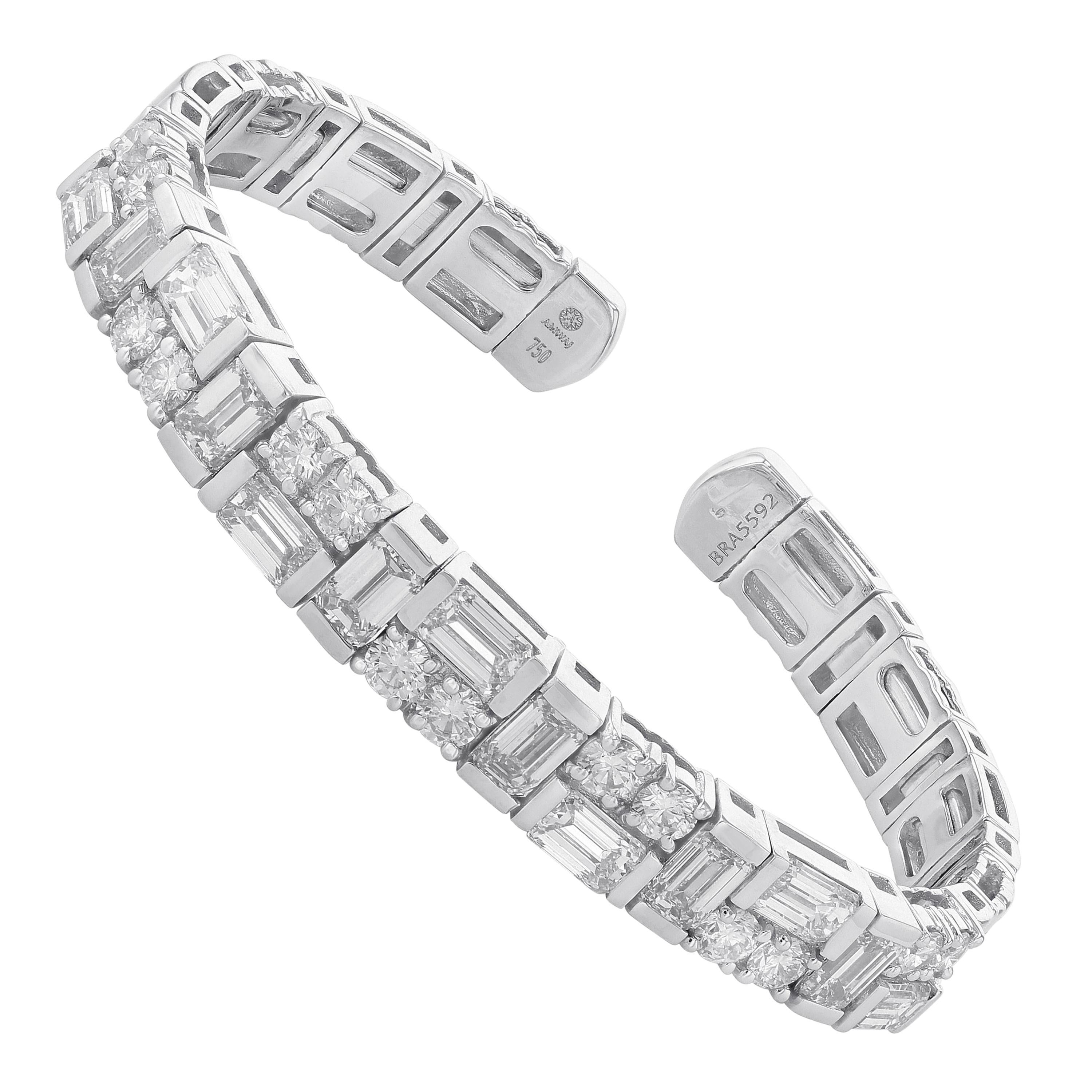 Amwaj Weißgold-Armband mit Diamanten im Angebot