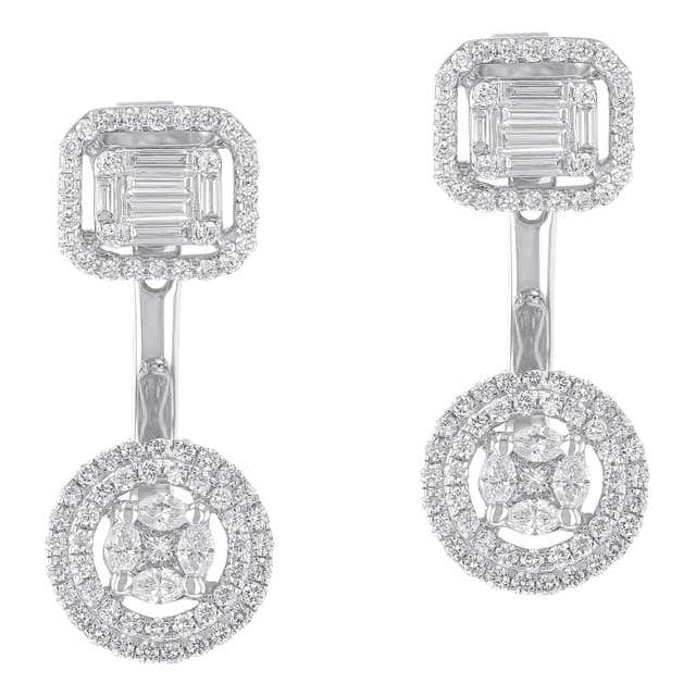 Amwaj White Gold Earring with Diamonds For Sale (Free Shipping) at 1stDibs