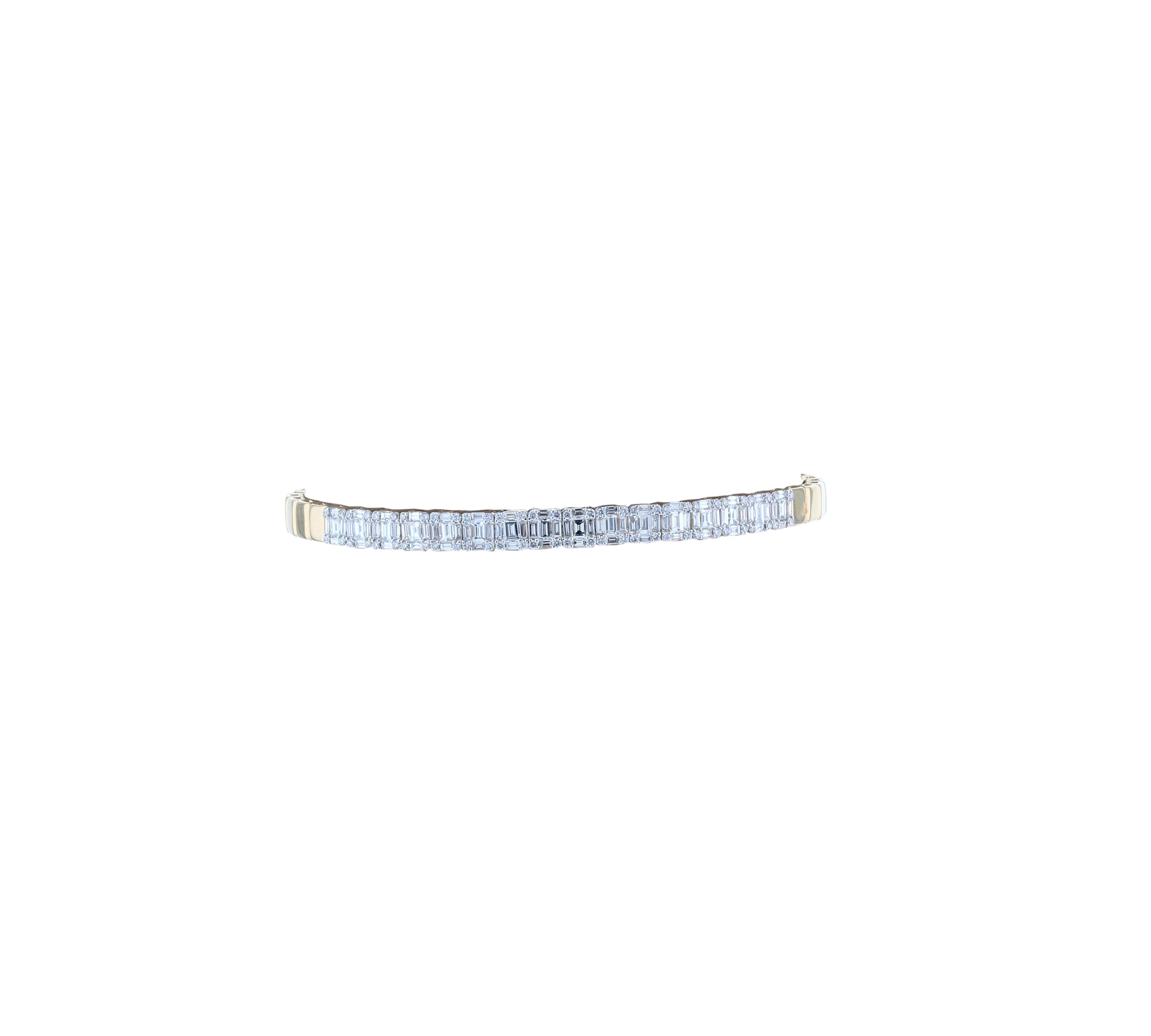 Amwaj Yellow Gold 18 Karat Bracelet with Diamonds In New Condition For Sale In Abu Dhabi, Abu Dhabi