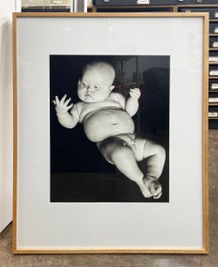 Looking at Fingers - Baby Portrait, Child, Black and White