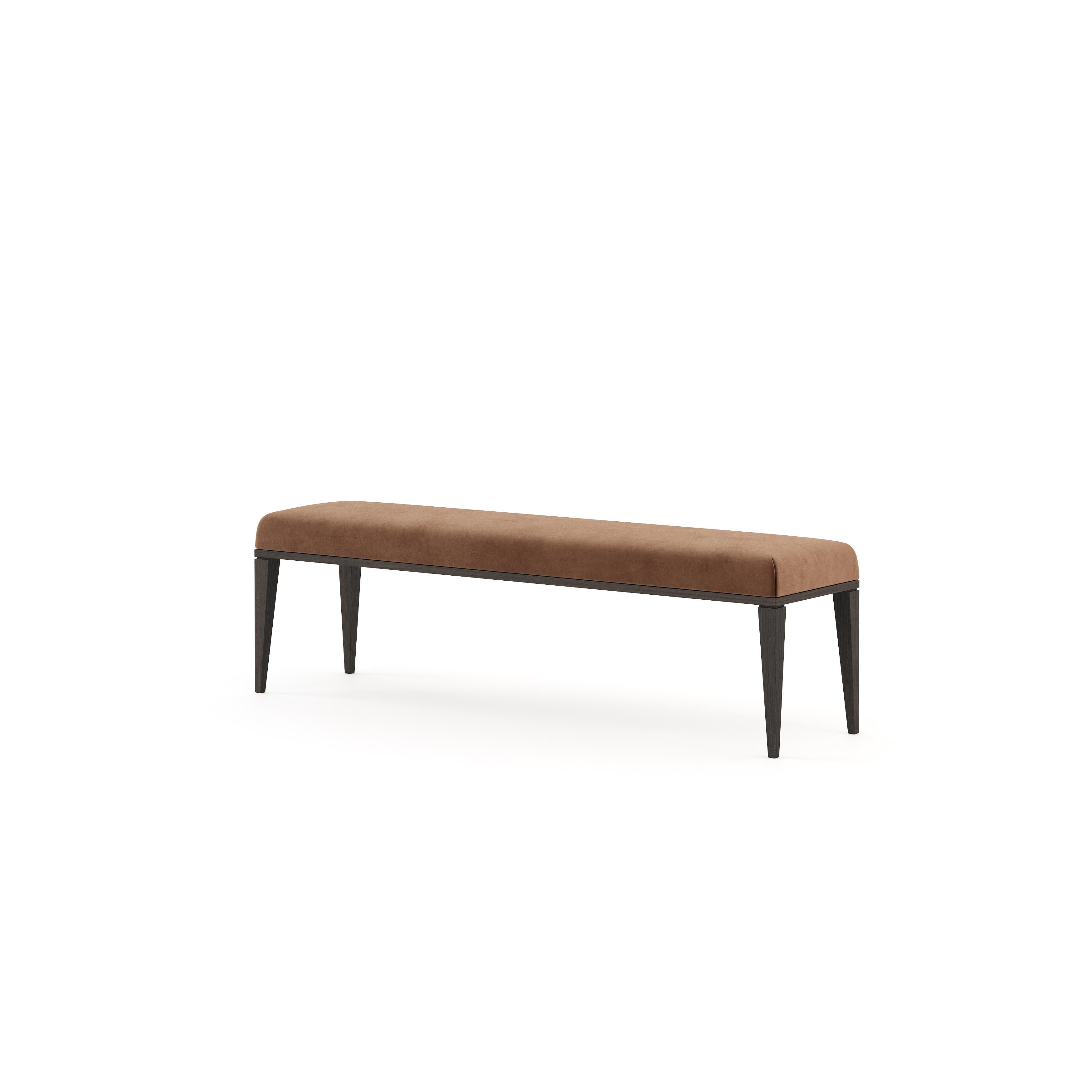 Modern Contemporary storage bench with customisable fabric by Laskasas For Sale