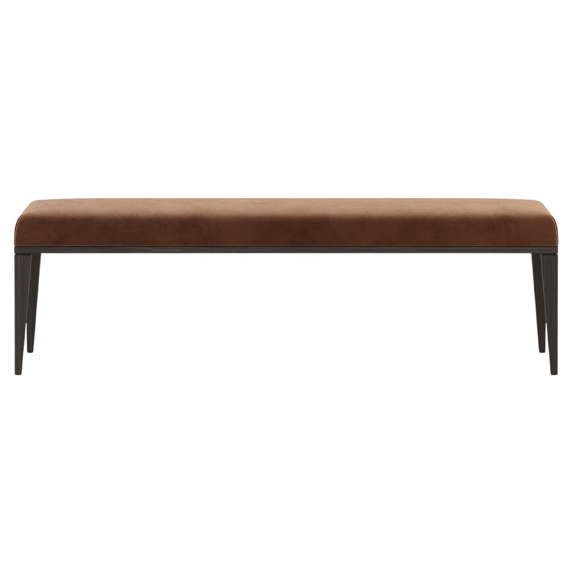 Contemporary storage bench with customisable fabric by Laskasas For Sale