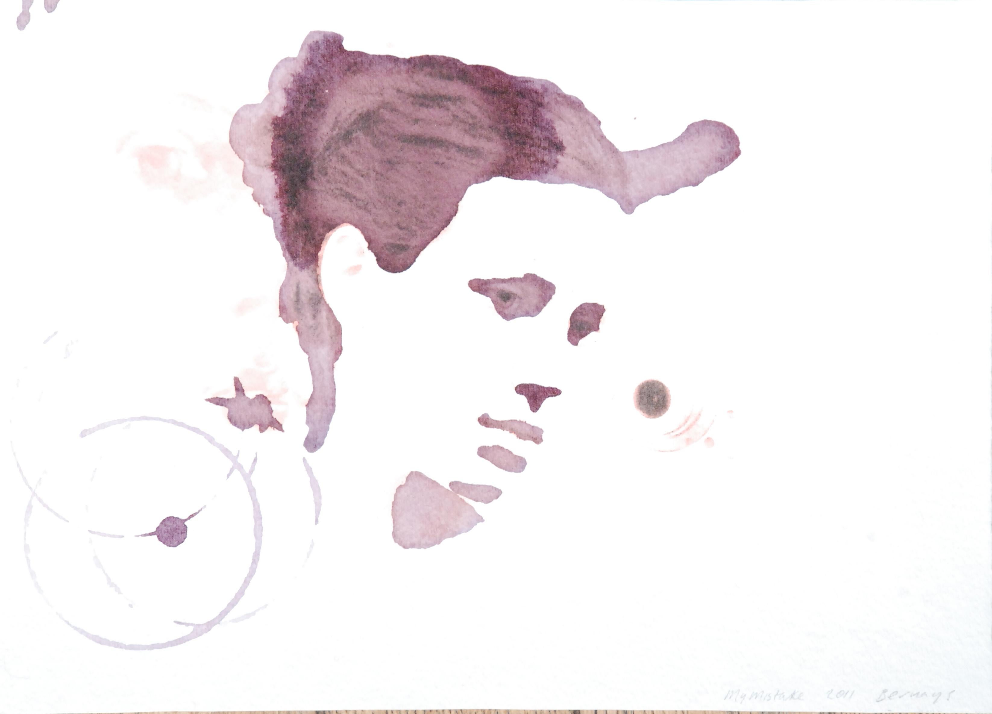 Il mio errore, tecnica mista su carta - Mixed Media Art di Amy Bernays