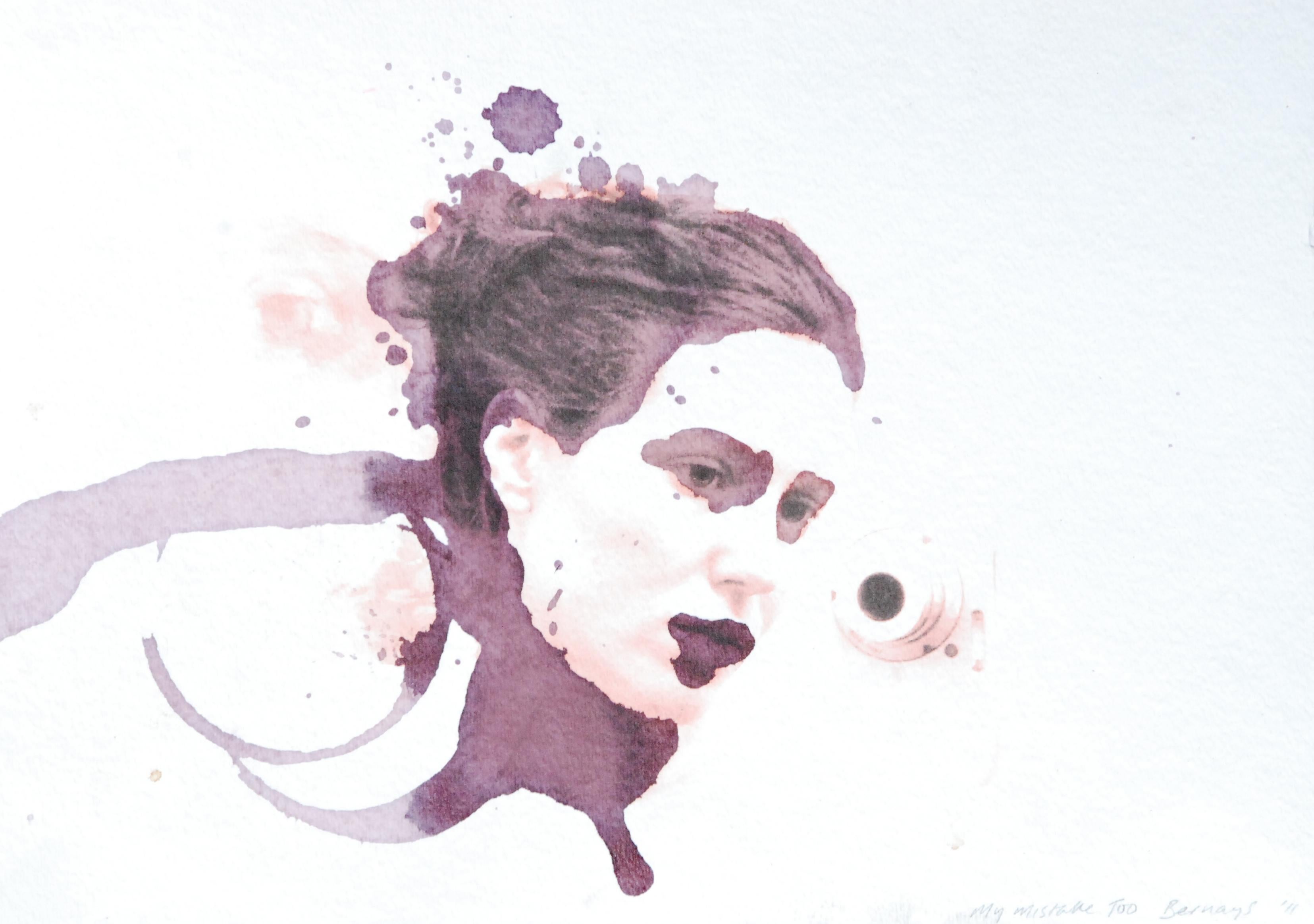 Yo también cometí un error, Técnica mixta sobre papel - Mixed Media Art de Amy Bernays