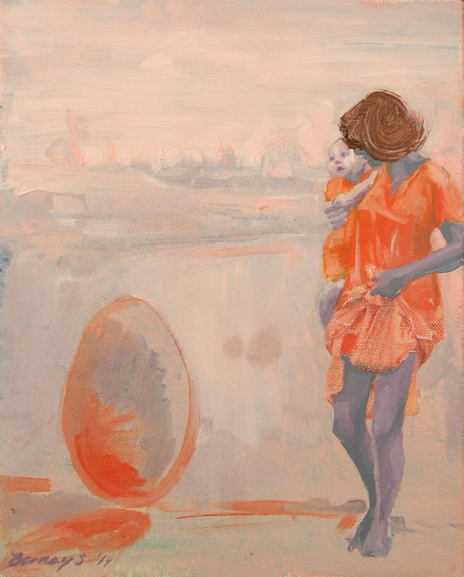Ball, Pittura, Olio su tela - Painting di Amy Bernays