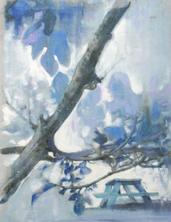 Blue Picnic, Painting, Oil on Canvas