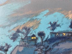 Tramonto blu, Pittura, Acrilico su tela