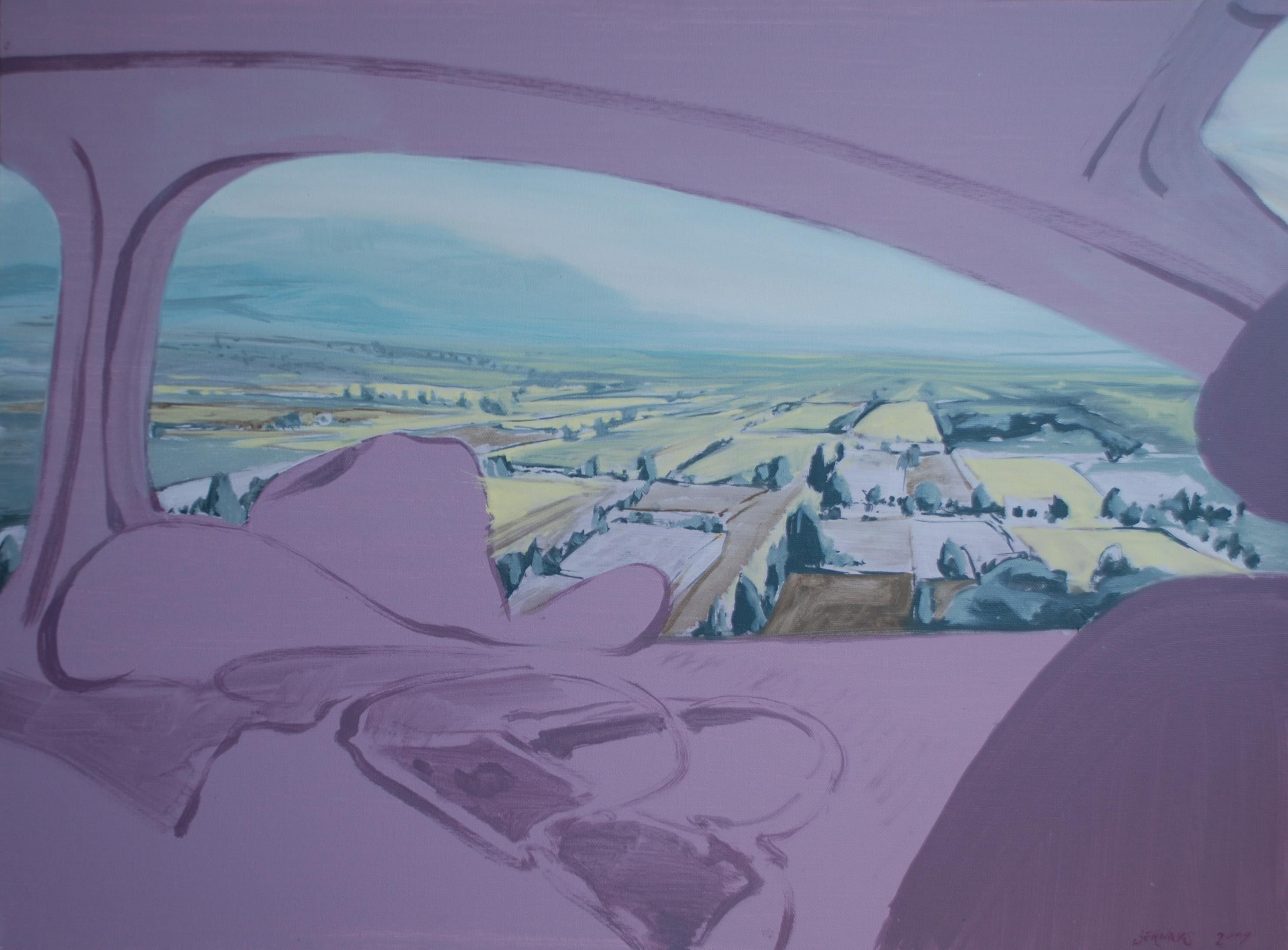 Country Cowboy Country, peinture sur toile - Painting de Amy Bernays