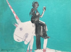 Unicorno ubriaco, Pittura, Acrilico su tela