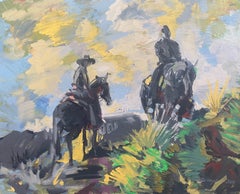 Cowboy d'Hollywood, peinture, acrylique sur toile