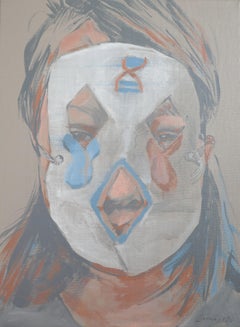 Homeschool Mask, Painting, Acrylic on Canvas