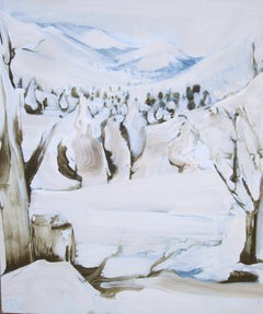 Kennedy Meadows In The Snow, Painting, Oil on Canvas