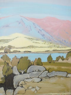 Lake Kern Valley, peinture, acrylique sur toile