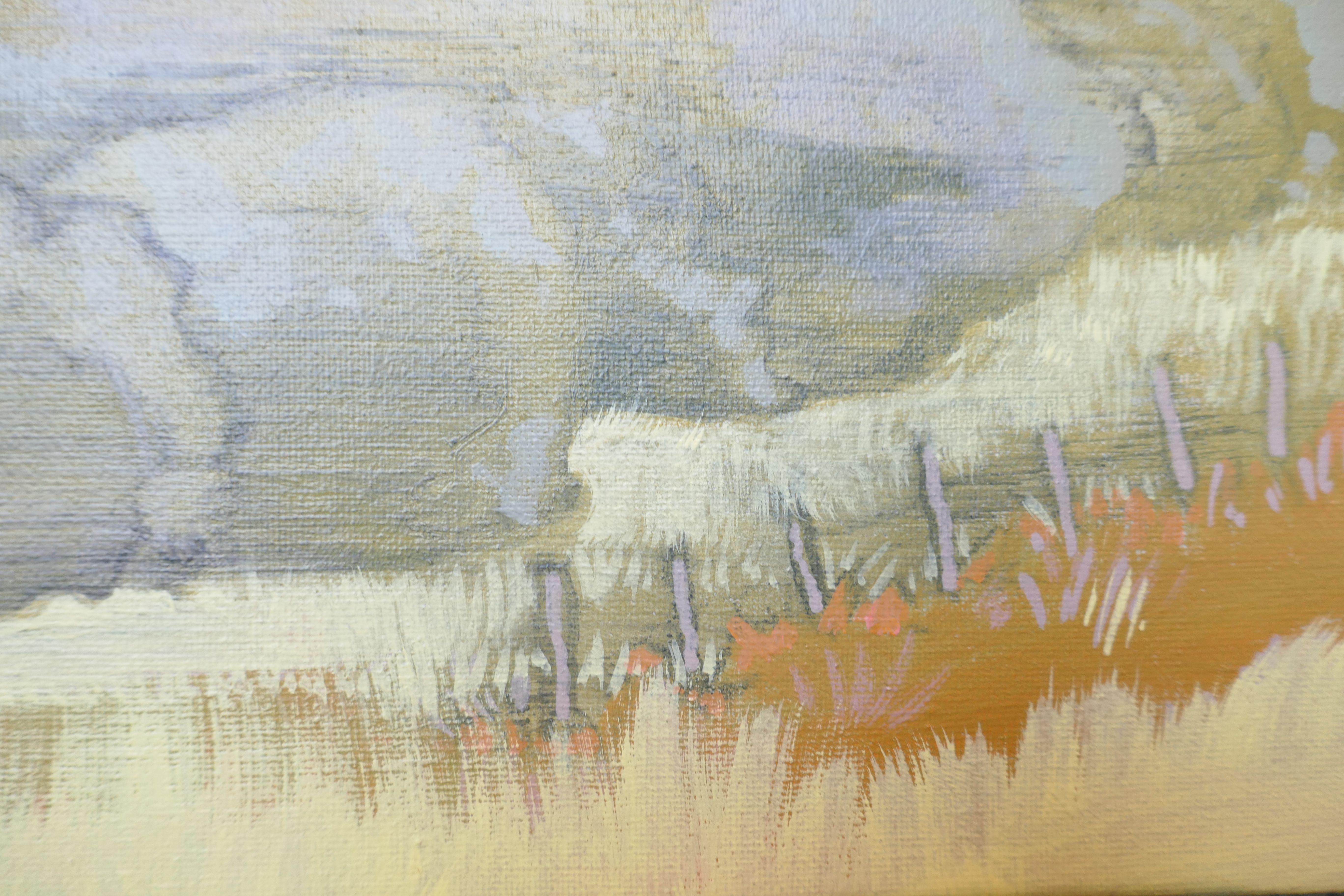 Si profila come un cancello verso la natura selvaggia. Impossibilmente caldo e secco, con rigogliosi frutteti alla sua foce. L'acqua che sgorga mi disseta dopo un lungo e caldo viaggio nel deserto: Pittura :: Impressionista :: Questo pezzo viene