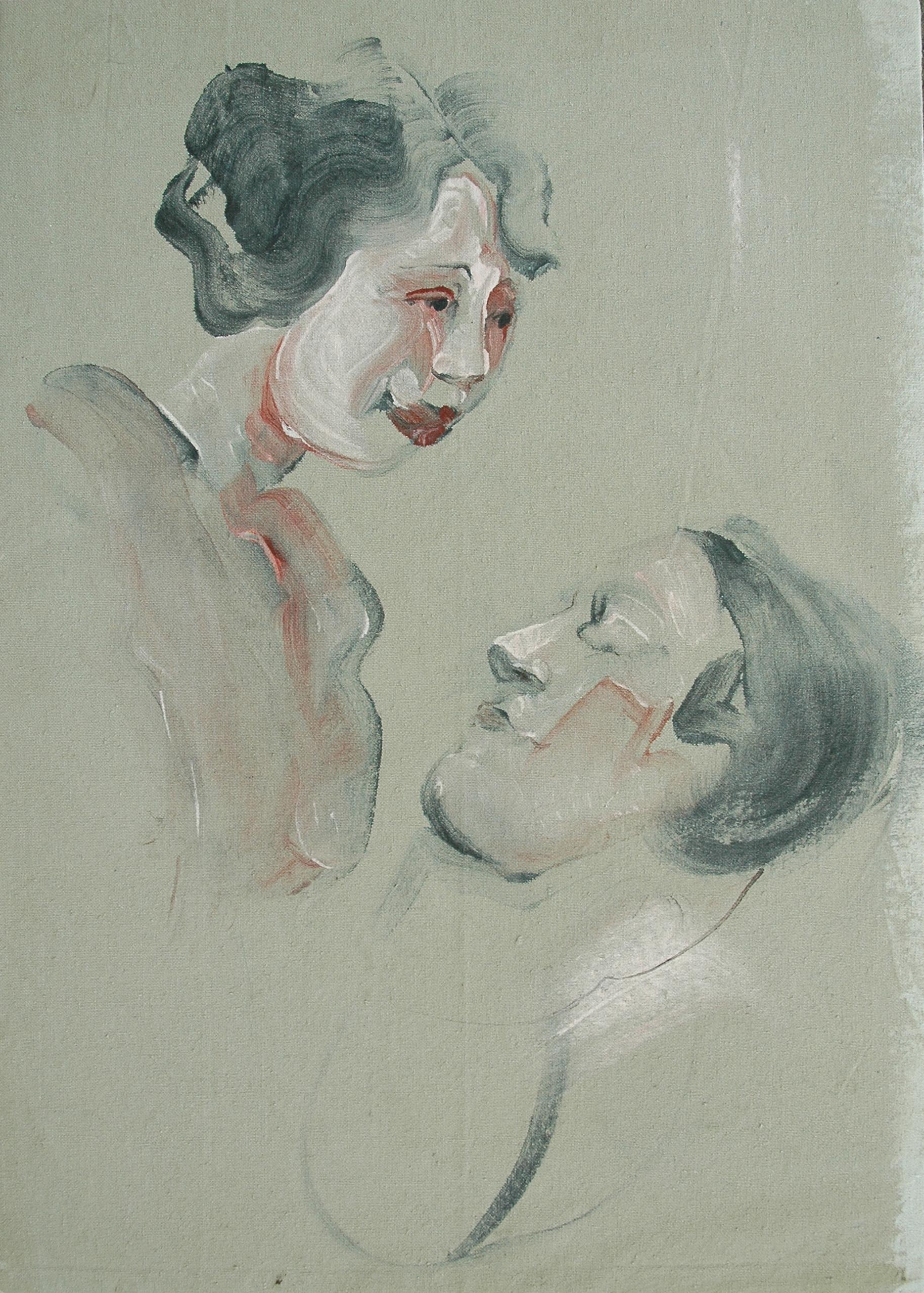 Misericordia, Pittura, Olio su tela - Painting di Amy Bernays
