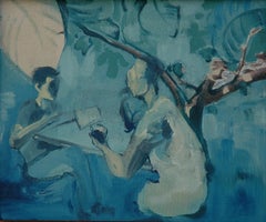 „Der Apfelmann“, Gemälde, Öl auf Leinwand